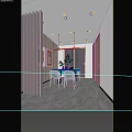 Modern Monitoring Room With Large Screen Workstations And Office Chairs