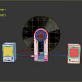 Sleek Computer Speakers With Retro Vinyl Record Design And White Satellite Units