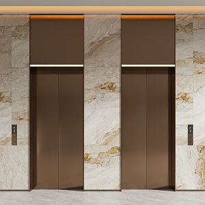 Modern elevator lift button 3d model