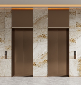 Modern elevator lift button 3d model