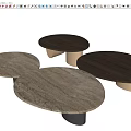 Italian Coffee Table Combination Coffee Table Stone Coffee Table Wooden Coffee Table Round Table 3d model