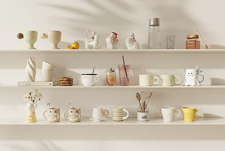 Tableware Cup Mug Glass Cup Coffee Cup Water Cup 3d model