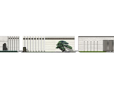 New Chinese style landscape wall Zen landscape wall model