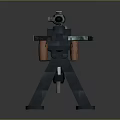 Modern Sniper Rifle With Scope Long Barrel Bipod And 3D Render Design