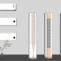 Modern White Wall Mounted and Standing Air Conditioner Fans with Sleek Design