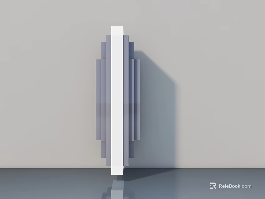 Modern White Swing Door With Minimalist Design Clean Lines And Smooth Surface 3d model