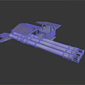 Space Launch Vehicle Model With Multiple White Cylindrical Boosters And Solar Panels