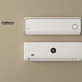 Haier And MI White Air Conditioner Fans With Modern Interior Design