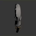 Steampunk Style Weapon with Wooden Grip Metal Components and Flexible Hose Structure
