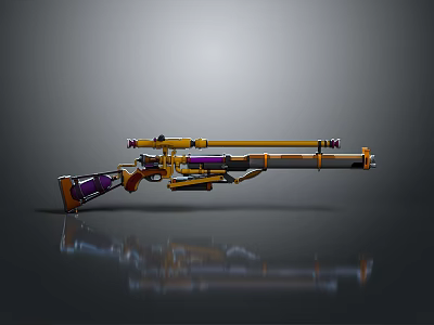 Sniper rifle sight sniper rifle sci-fi sniper rifle semi-automatic rifle combat rifle 3d model