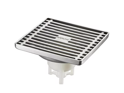 GOODW Floor Drain With Stainless Steel Grid And Plastic Drainage Component 3d model