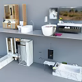 Modern Bathroom Washbasin Designs With Marble Countertops Mirrors And Faucets