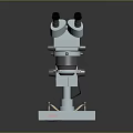 Binocular Laboratory Microscope With Dual Eyepieces Adjustable Stage And Stable Base 3d model