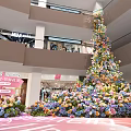 Shopping Mall Atrium Photo Spot With Large Flower Tree And Colorful Flowers