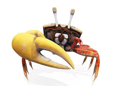 Modern Crab Hairy Crab 3d model