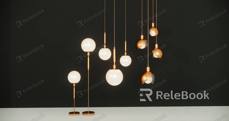 Light Luxury Lamps Combination Metal Spherical Lamps model