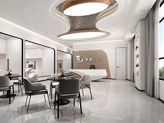Modern Hall Oral Clinic Hall Corridor 3d model