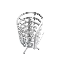 Durable Metal Round Kitchen Utensil Storage Rack With Multi Layer Design 3d model