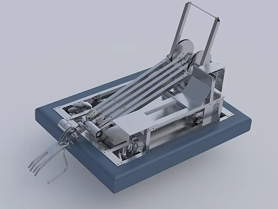 Industrial Equipment With Metal Frame And Mechanical Components For Industrial Applications 3d model