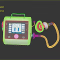 White Portable Medical Ventilator With Display Screen Blue Green Interface And Respiratory Mask