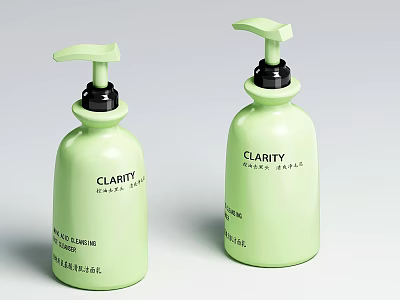 CLARITY Green Liquid Hand Soap Dispenser Bottles For Daily Washing Use 3d model