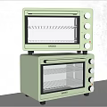 Light Green Midea Stackable Ovens As Practical Kitchen Appliance For Home Use 3d model