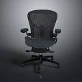 Modern Ergonomic Office Chair Featuring Mesh Backrest Armrests And Rolling Base 3d model