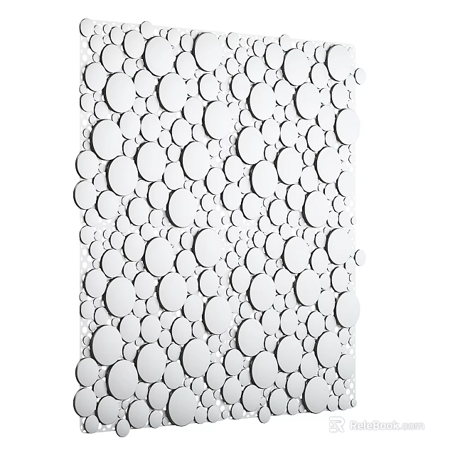 Modern Decorative Wall Design With Circular Patterns And Smooth Surface Finish 3d model 