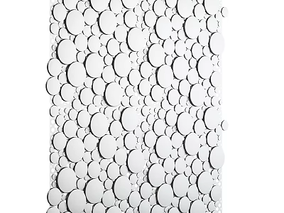 Modern Decorative Wall Design With Circular Patterns And Smooth Surface Finish 3d model