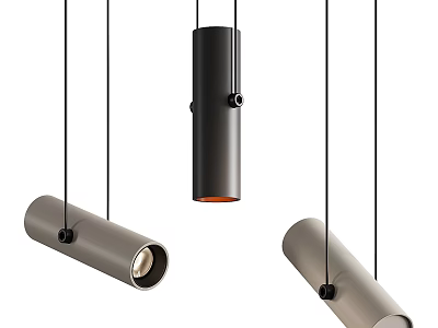 Modern Hanging Downlights And Spotlights With Sleek Metal Design For Interior Spaces 3d model