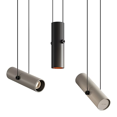 Modern Hanging Downlights And Spotlights With Sleek Metal Design For Interior Spaces 3d model
