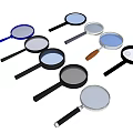 Handheld Round Mirrors With Various Colors And Different Handle Designs For Daily Use
