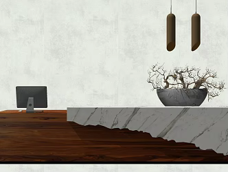 Modern Reception Desk Reception Desk 3d model