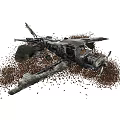 Abandoned Weathered Construction Components Ruins With Scattered Metal Debris