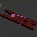 Red Wooden Clothespin With Metal Spring For Household Laundry And Drying Use