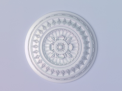 Gypsum carved top plate model