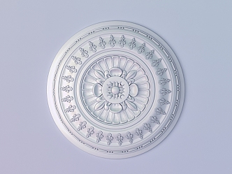 Gypsum carved top plate 3d model