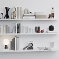 Inflatable Bookshelf Display With Books Decorative Items And Table Lamp 3d model