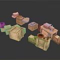 Rustic Household Storage Items With Wooden Boxes Drawers Wheeled Cart And Stacked Designs