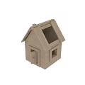Wooden Dollhouse with Miniature House Structure Detailed Window and Door