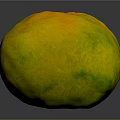Fresh Round Yellow Greenish Textured Orange Fruit On Dark Background
