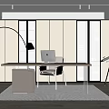 Modern study 3d model