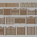Various Wooden Garden Fences With Different Designs And Decorative Gates