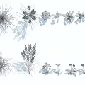 Modern shrubs 3d model