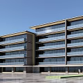 Modern Commercial Complex Featuring Multi Storey Glass Facades And Open Plaza Area