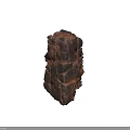 Realistic Rock Stone Models Featuring Textured Surfaces And Wireframe Views