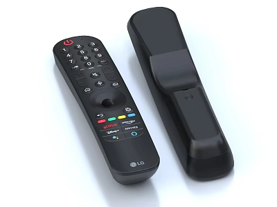 LG Remote Controls With Modern Design Multiple Buttons And Sleek Black Case 3d model