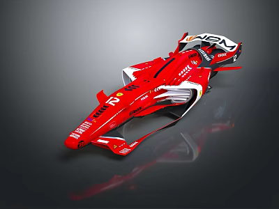 Scuderia Ferrari Red F1 Racing Car With Streamlined Design As High Speed Competition Weapon 3d model