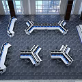 Modern Control Room Interior With Multiple Monitoring Screens Control Consoles And Chairs