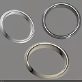 Modern Circular Ceiling Lights in Silver Black and Gold Colors with Sleek Ring Design